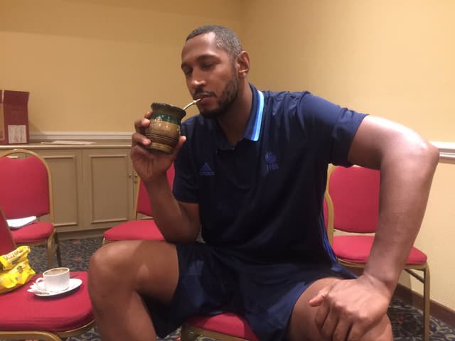 Manu Ginobili drinking Mate