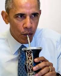 Barack Obama drinking Mate