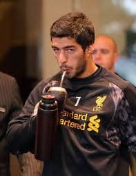 Luis Suarez with Mate
